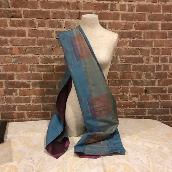 Imperio  multicolor 100% silk rectangular scarf. NWOT - Picture 5 of 7